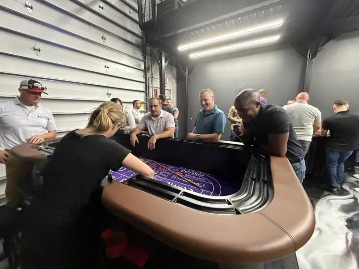 Casino table at Guys Night Out